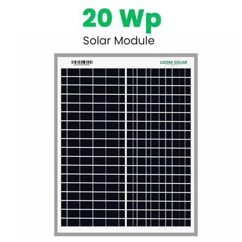 லூம் சோலார் பேனல் 20 வாட் - சிறிய பேட்டரி சார்ஜிங்கிற்கு 12 வோல்ட்