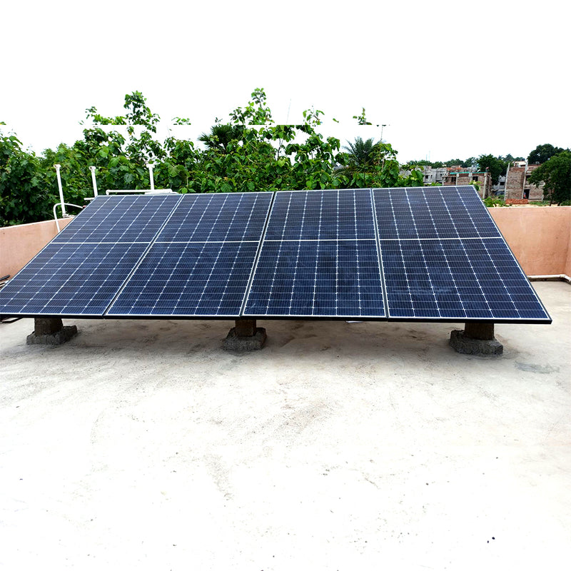 2kW solar panel installation at home roof