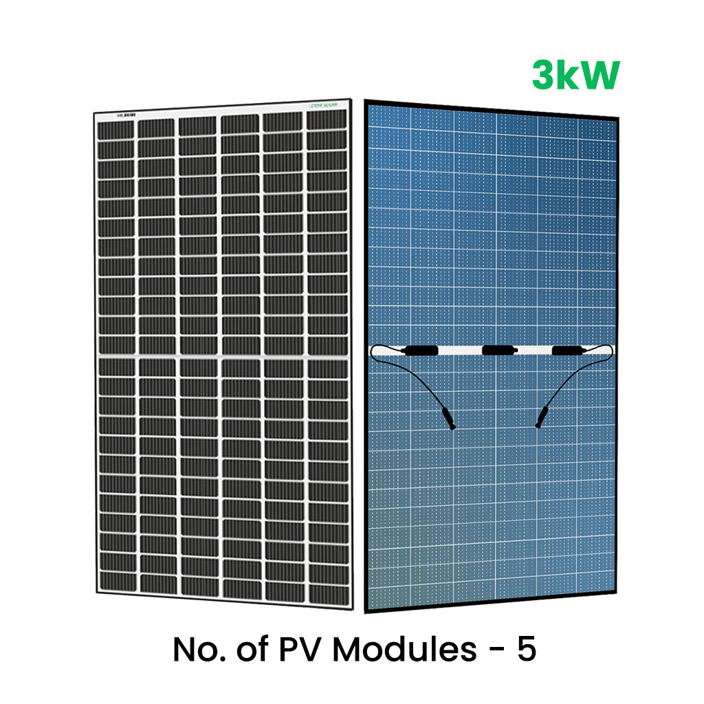 Loom Solar 3kW Solar Panel - Shark 550W * 5, 24V PV Module