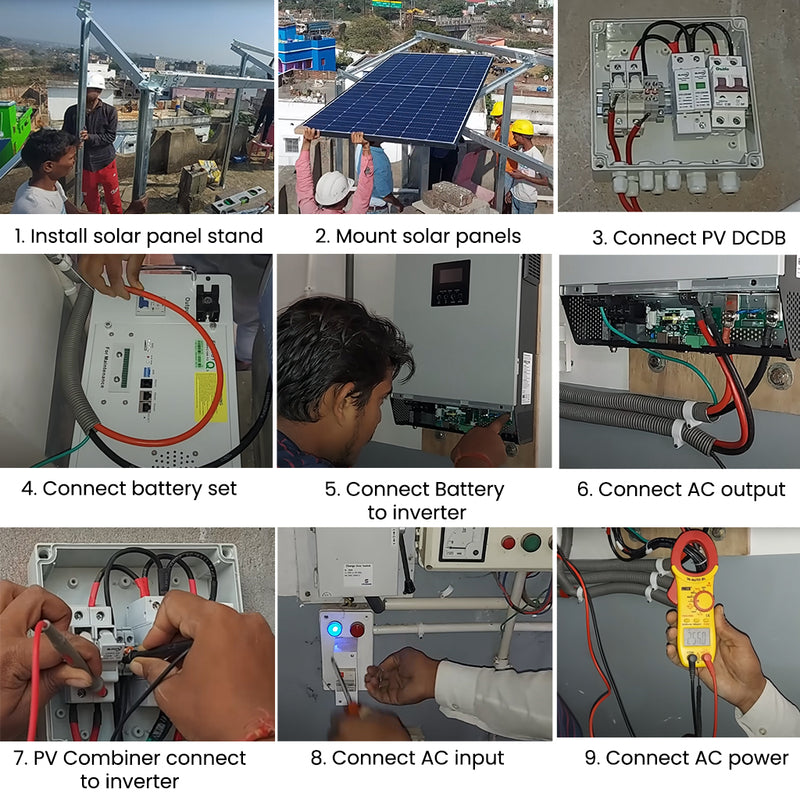 off grid solar panel installation process